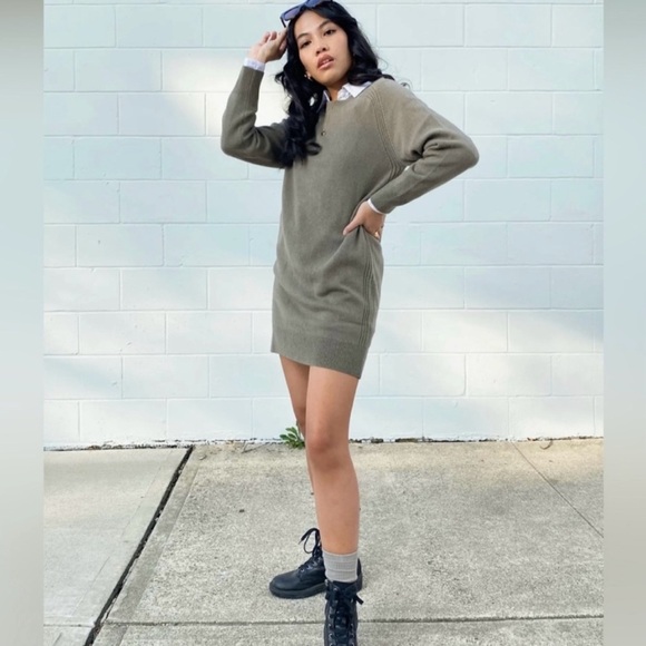 THAKOON NWT Sweater Dress Army Green - Picture 1 of 3